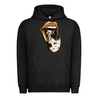 Pigment Black Western Leopard Cowhide Tongue Urban Hoodie - Jasminsmagicworld