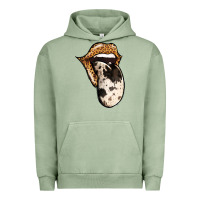 Pigment Oil Green Western Leopard Cowhide Tongue Urban Hoodie - Jasminsmagicworld