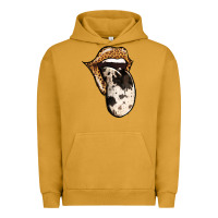 Pigment Peanut Butter Western Leopard Cowhide Tongue Urban Hoodie - Jasminsmagicworld
