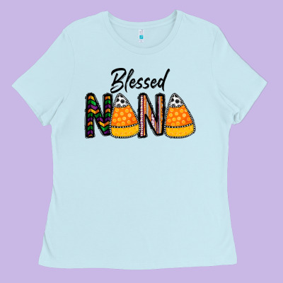 Blessed Nana Ladies Tee Designed By Cowhidedigitalart