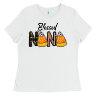 White Blessed nana Ladies Tee - CowhideDigitalArt