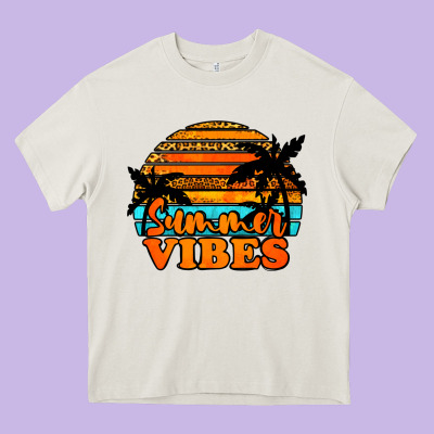 Summer Vibes Heavy Core Tee Designed By Jasminsmagicworld