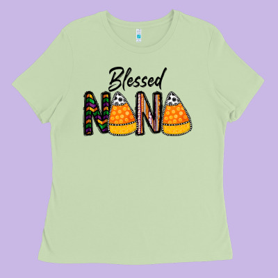 Blessed Nana Ladies Tee Designed By Cowhidedigitalart