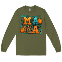 Army Green leopard basketball mama Mother's Day Long Sleeve Tee - LillyAllenDesigns