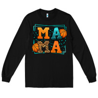 Black leopard basketball mama Mother's Day Long Sleeve Tee - LillyAllenDesigns