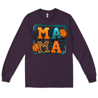Plum leopard basketball mama Mother's Day Long Sleeve Tee - LillyAllenDesigns