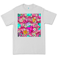 Dove Grey hairstylist coffee cups and daisy with leopard seamless pattern bbs Premium Tee - BundleAndBundleShop