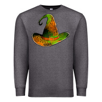 Charcoal Heather leopard witch hat Premium Sweatshirt - Jasminsmagicworld