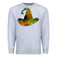 Heather Grey leopard witch hat Premium Sweatshirt - Jasminsmagicworld
