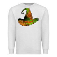 Oatmeal Heather leopard witch hat Premium Sweatshirt - Jasminsmagicworld