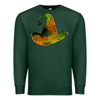 Sports Green leopard witch hat Premium Sweatshirt - Jasminsmagicworld