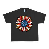Pigment Black Patriotic Sunflower Urban Heavy Tee - Jasminsmagicworld