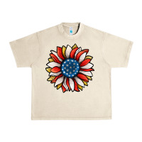 Sandshell Patriotic Sunflower Urban Heavy Tee - Jasminsmagicworld