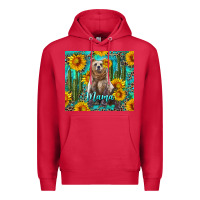 Cardinal mama bear with sunflowers and cactus Premium Hoodie - Artiststas