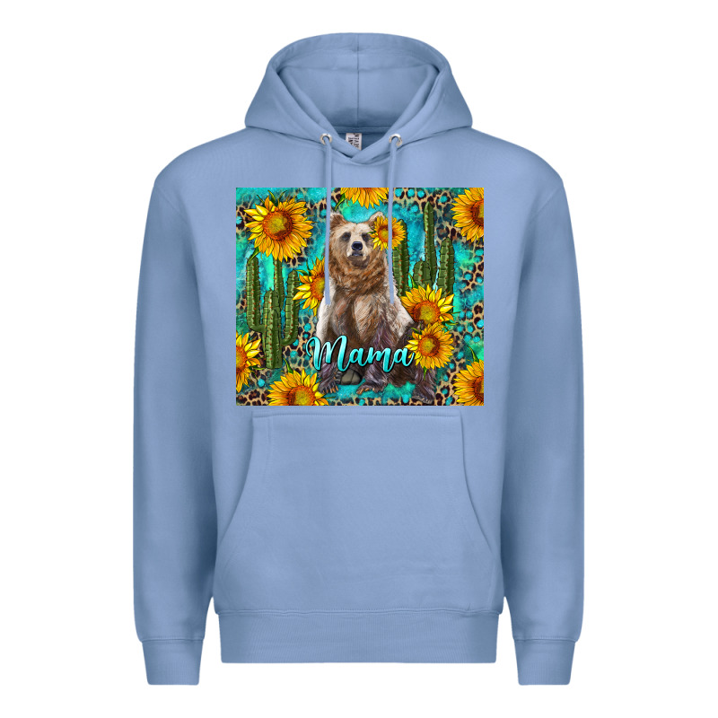 Mama Bear With Sunflowers And Cactus Premium Hoodie by Artiststas | Teevron