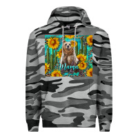 Slate Camo mama bear with sunflowers and cactus Premium Hoodie - Artiststas