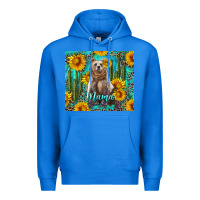 True Royal mama bear with sunflowers and cactus Premium Hoodie - Artiststas