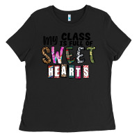 Black my class ısfull of sweet hearts Ladies Tee - CowhideDigitalArt
