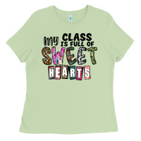 Matcha my class ısfull of sweet hearts Ladies Tee - CowhideDigitalArt