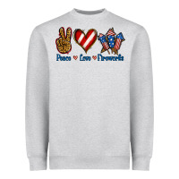 Heather Grey Peace Love Fireworks Heavyweight Sweatshirt - Jasminsmagicworld