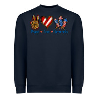 Navy Peace Love Fireworks Heavyweight Sweatshirt - Jasminsmagicworld