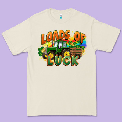 Loads Of Luck With Tractor St. Patricks Day Premium Tee Designed By Fadigitalartstudio