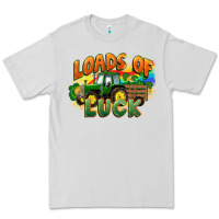 Dove Grey Loads of luck with tractor St. Patricks Day Premium Tee - FaDigitalArtStudio