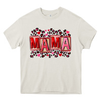 Cream Pink leopard mama Heavy Core Tee - FaDigitalArtStudio