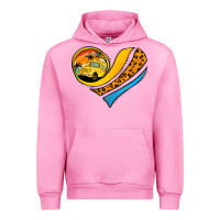 Fuchsia Pink Bus Driver Off Duty Heart Urban Hoodie - Jasminsmagicworld