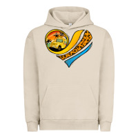 Pigment French Oak Bus Driver Off Duty Heart Urban Hoodie - Jasminsmagicworld
