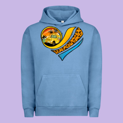 Bus Driver Off Duty Heart Urban Hoodie Designed By Jasminsmagicworld