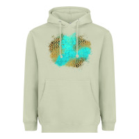 Matcha turquoise leopard patch Heavyweight Hoodie - Jasminsmagicworld