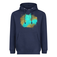 Navy turquoise leopard patch Heavyweight Hoodie - Jasminsmagicworld