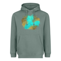 Sage turquoise leopard patch Heavyweight Hoodie - Jasminsmagicworld