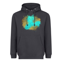 Smoke turquoise leopard patch Heavyweight Hoodie - Jasminsmagicworld