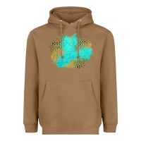 Toasted Coconut turquoise leopard patch Heavyweight Hoodie - Jasminsmagicworld