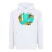 White turquoise leopard patch Heavyweight Hoodie - Jasminsmagicworld