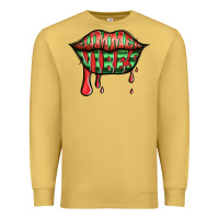 Antique Gold summer vibes watermelon lips Premium Sweatshirt - Jasminsmagicworld