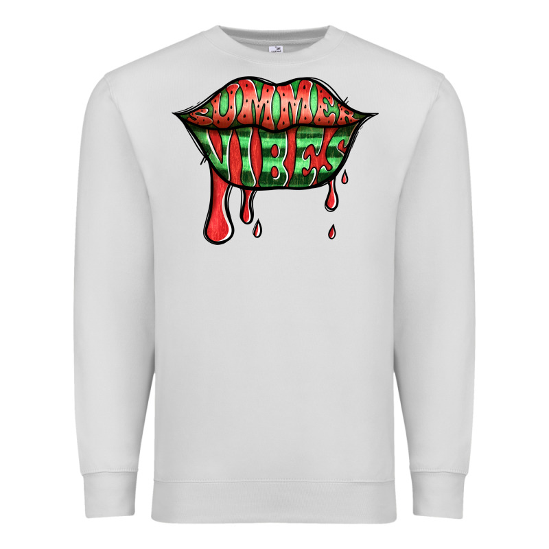 Summer Vibes Watermelon Lips Premium Sweatshirt by Jasminsmagicworld | Teevron