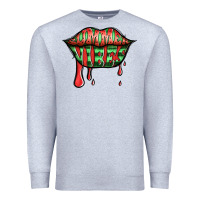 Heather Grey summer vibes watermelon lips Premium Sweatshirt - Jasminsmagicworld