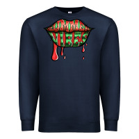 Navy summer vibes watermelon lips Premium Sweatshirt - Jasminsmagicworld