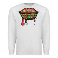 Oatmeal Heather summer vibes watermelon lips Premium Sweatshirt - Jasminsmagicworld
