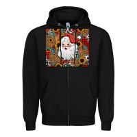Black western santa claus Zipper Hoodie - Jasminsmagicworld