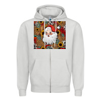 Dove Grey western santa claus Zipper Hoodie - Jasminsmagicworld