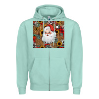 Seafoam western santa claus Zipper Hoodie - Jasminsmagicworld