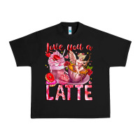 Black Love You Latte Valentine Cupid Urban Heavy Tee - CowhideDigitalArt