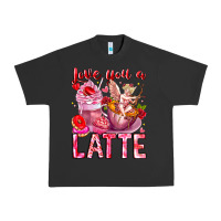 Pigment Black Love You Latte Valentine Cupid Urban Heavy Tee - CowhideDigitalArt