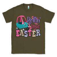 Army Green Easter Day Rollin into Easter toddler car Classic Tee - OliviaCreatesArt