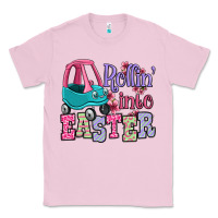 Bubblegum Pink Easter Day Rollin into Easter toddler car Classic Tee - OliviaCreatesArt