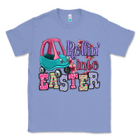 Colony Blue Easter Day Rollin into Easter toddler car Classic Tee - OliviaCreatesArt